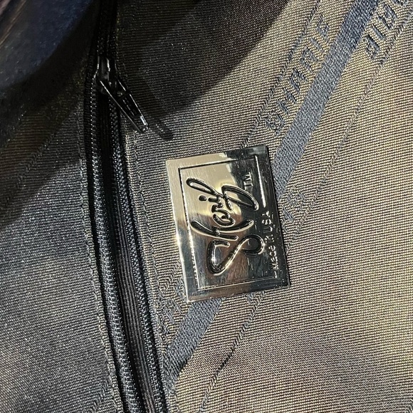 Sharif Brown Leather w/ Black Embroidery Detail Shoulder Bag - Picture 7 of 11